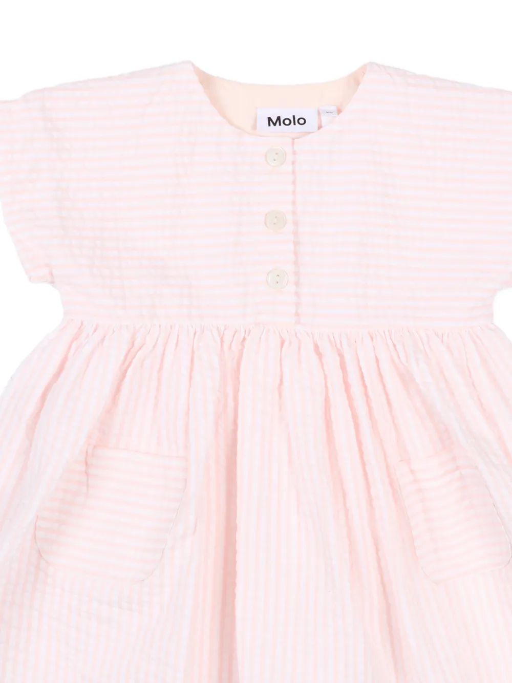 Molo Gestreepte jurk met knopen Roze