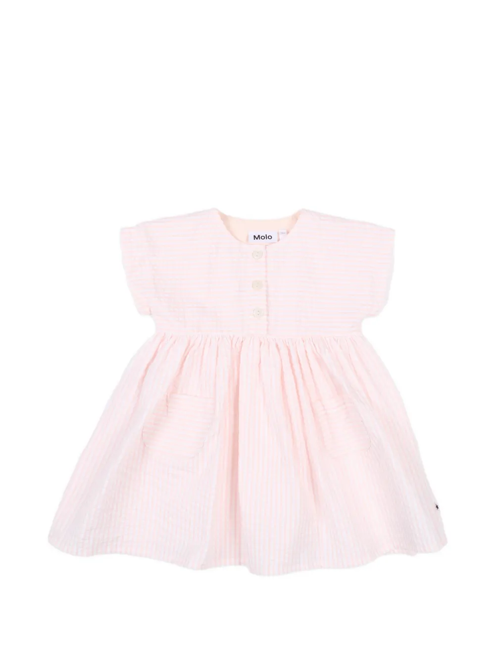 Molo striped buttoned dress - Rosa