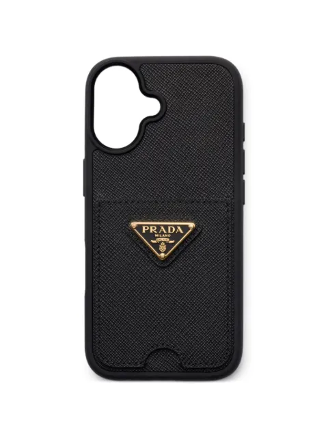 Prada coque d'iPhone 17 en cuir Saffiano