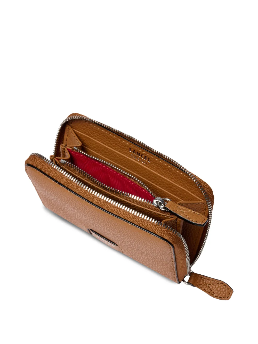 Lancel Ninon leren portemonnee met rits Bruin