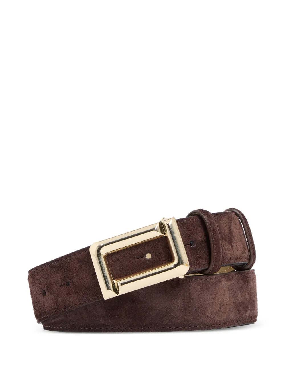 Lancel Angele suede leather belt - Marrone