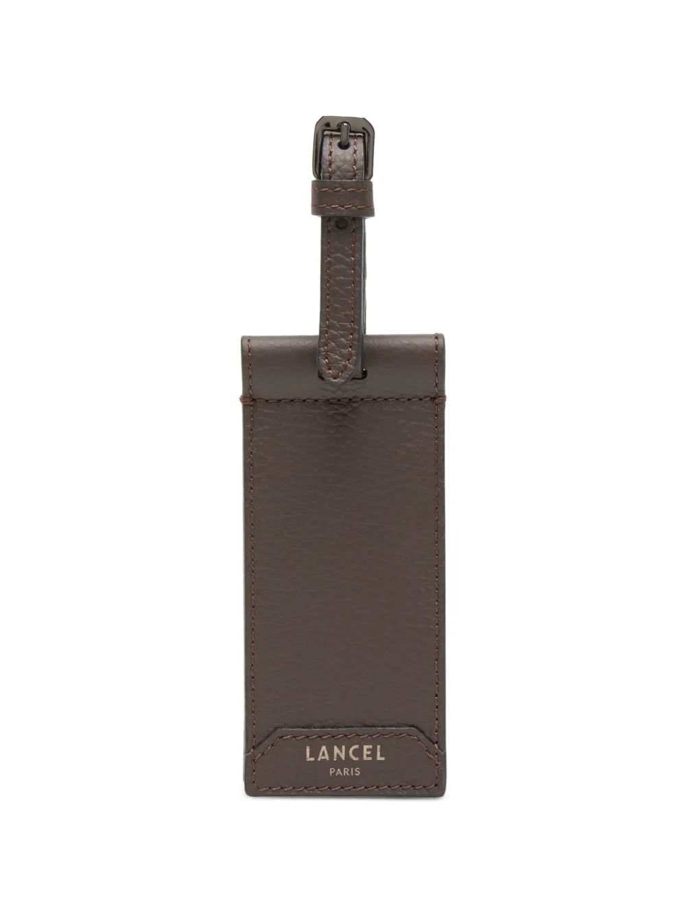 Lancel Charlie grained luggage tag - Grau