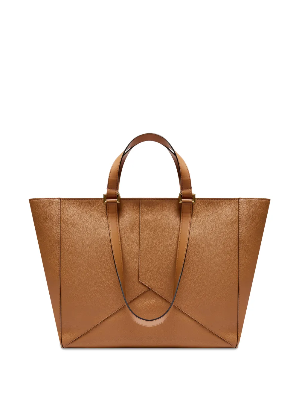  Lancel Envelope Zip Tote Bag - Brown 