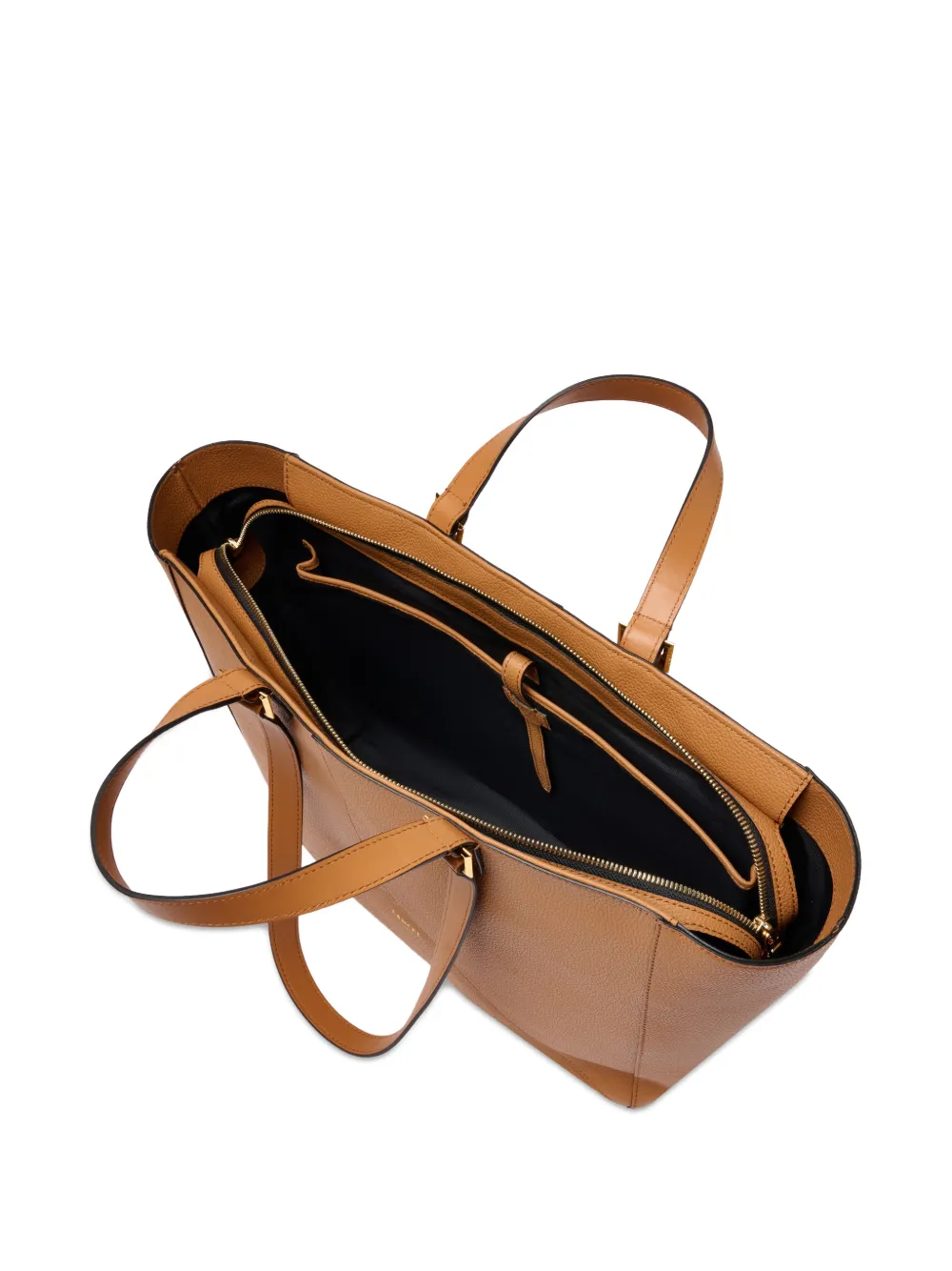 Lancel Envelop shopper met rits Bruin