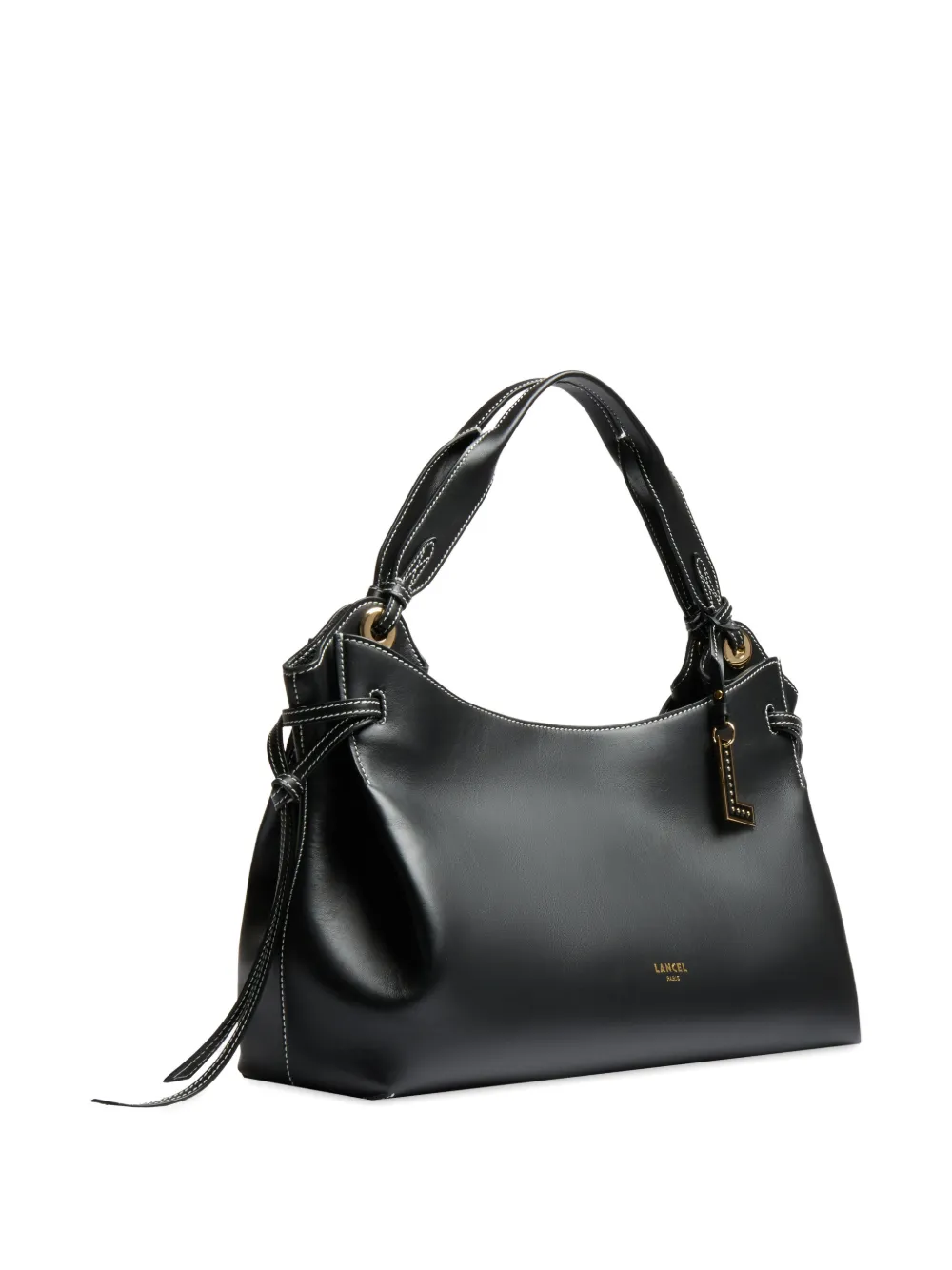 Lancel Geknoopte gladde leren shopper Zwart