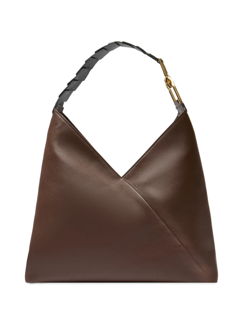  Lancel Pagode Leather Tote Bag - Brown 