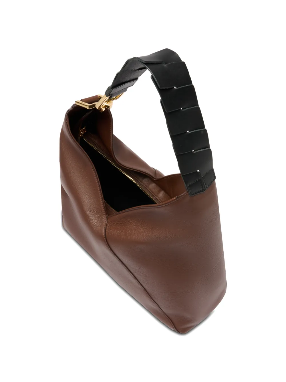 Lancel Pagode leren shopper Bruin