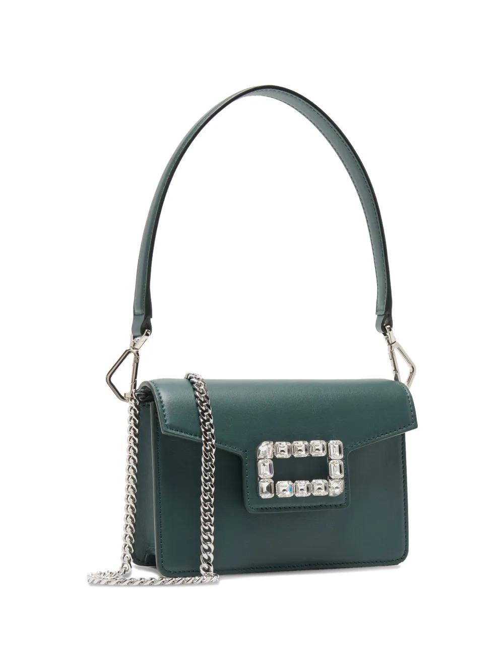  Lancel Mini Strass Flap Shoulder Bag - Green 
