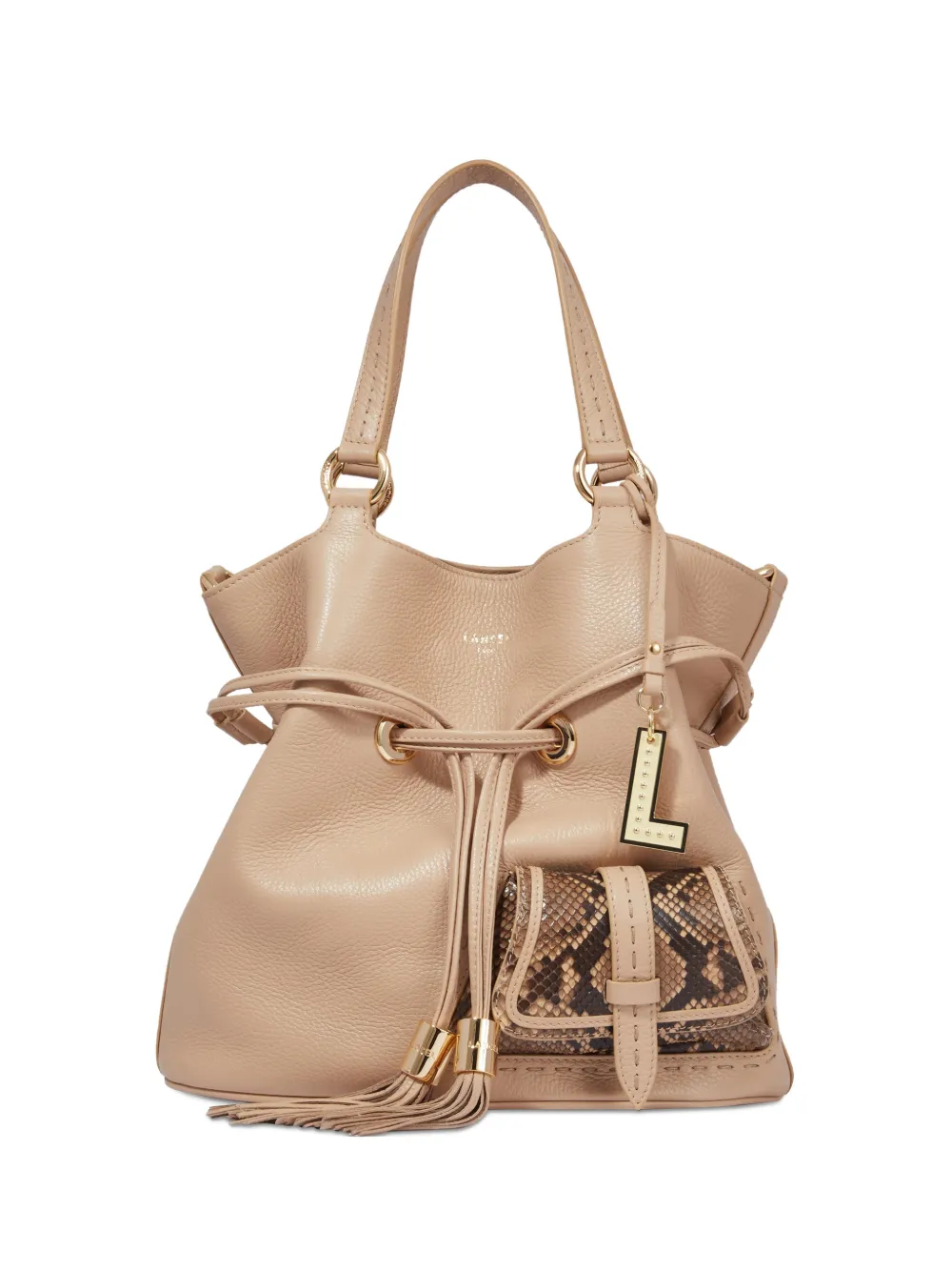 Lancel Premier Flirt leather bucket bag - Toni neutri