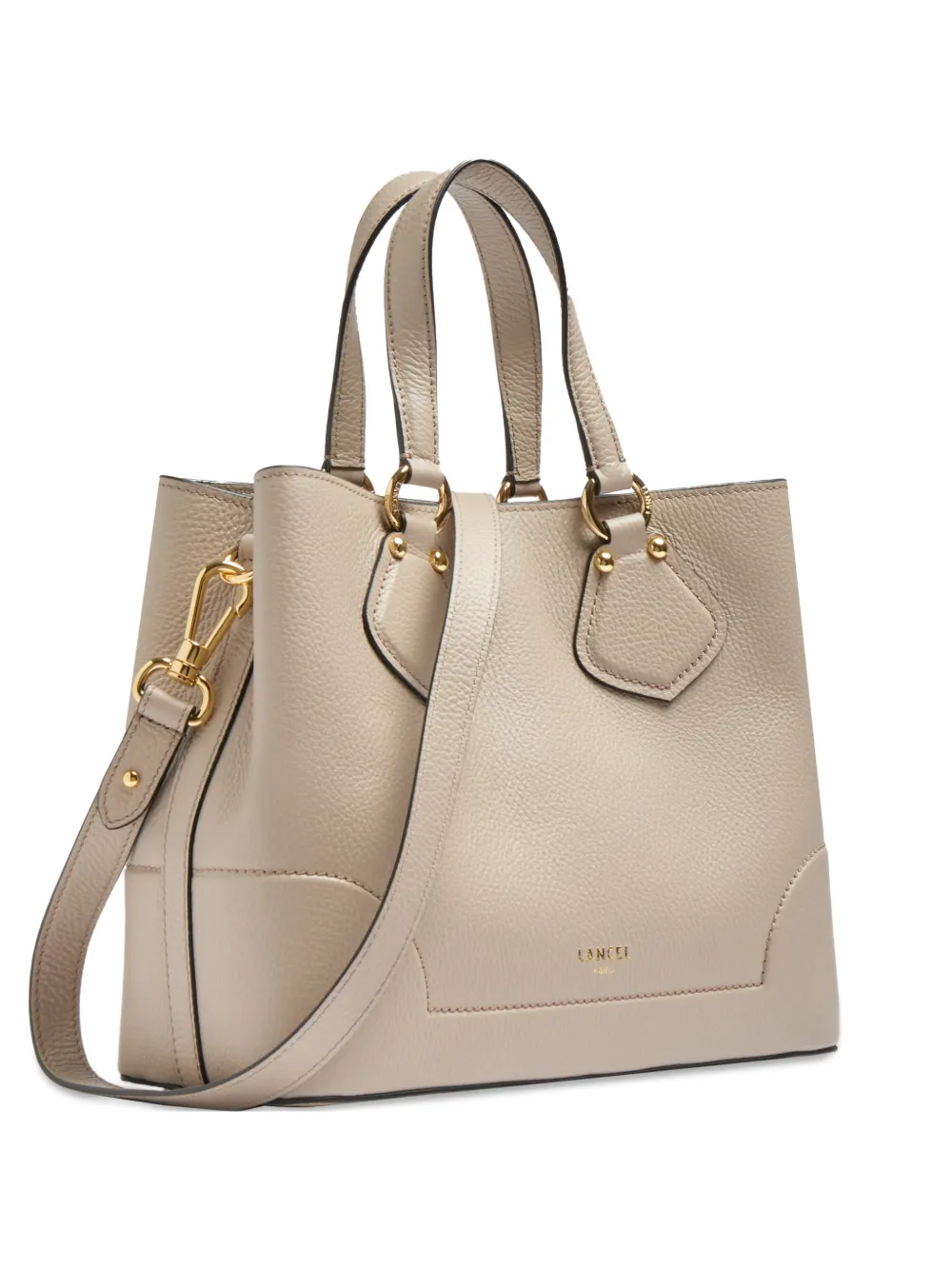  Lancel Neo Izy Leather Tote Bag - Neutrals 