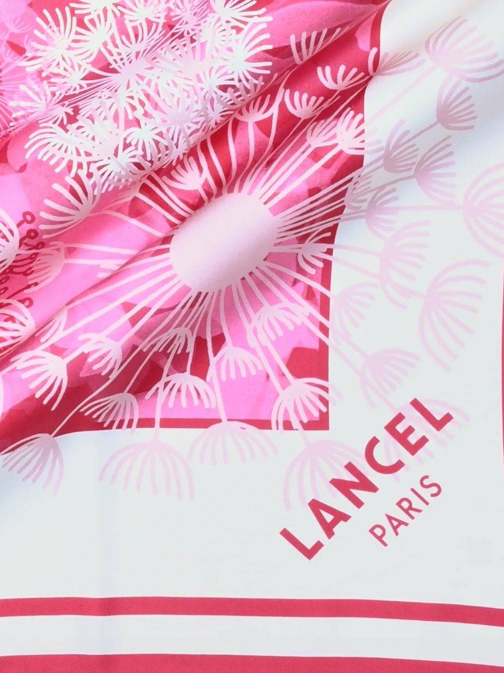 Lancel Zijden sjaal met print Wit