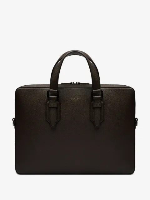 Lancel Charlie textured leather briefcase