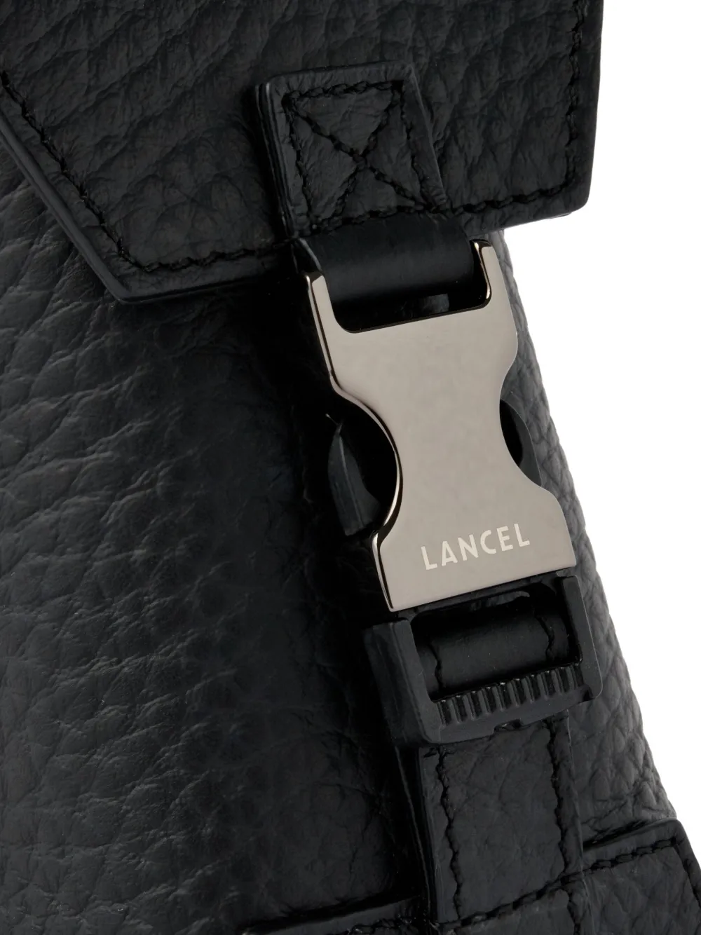  Lancel Milo Leather Keyring - Black 