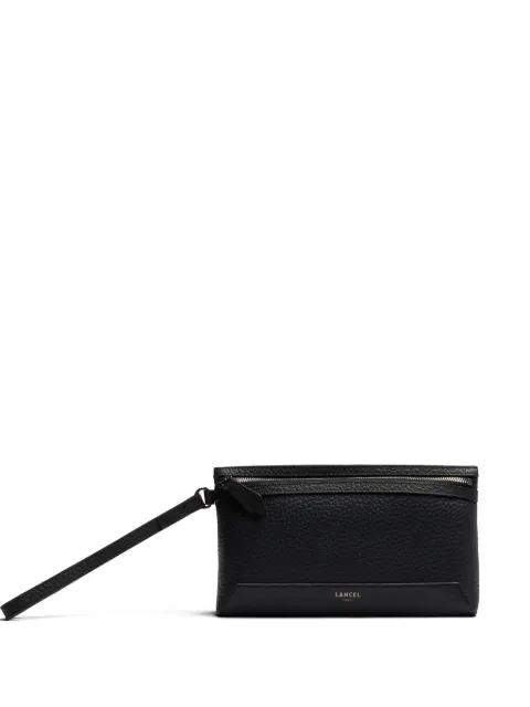 Lancel Milo zip grained leather clutch bag