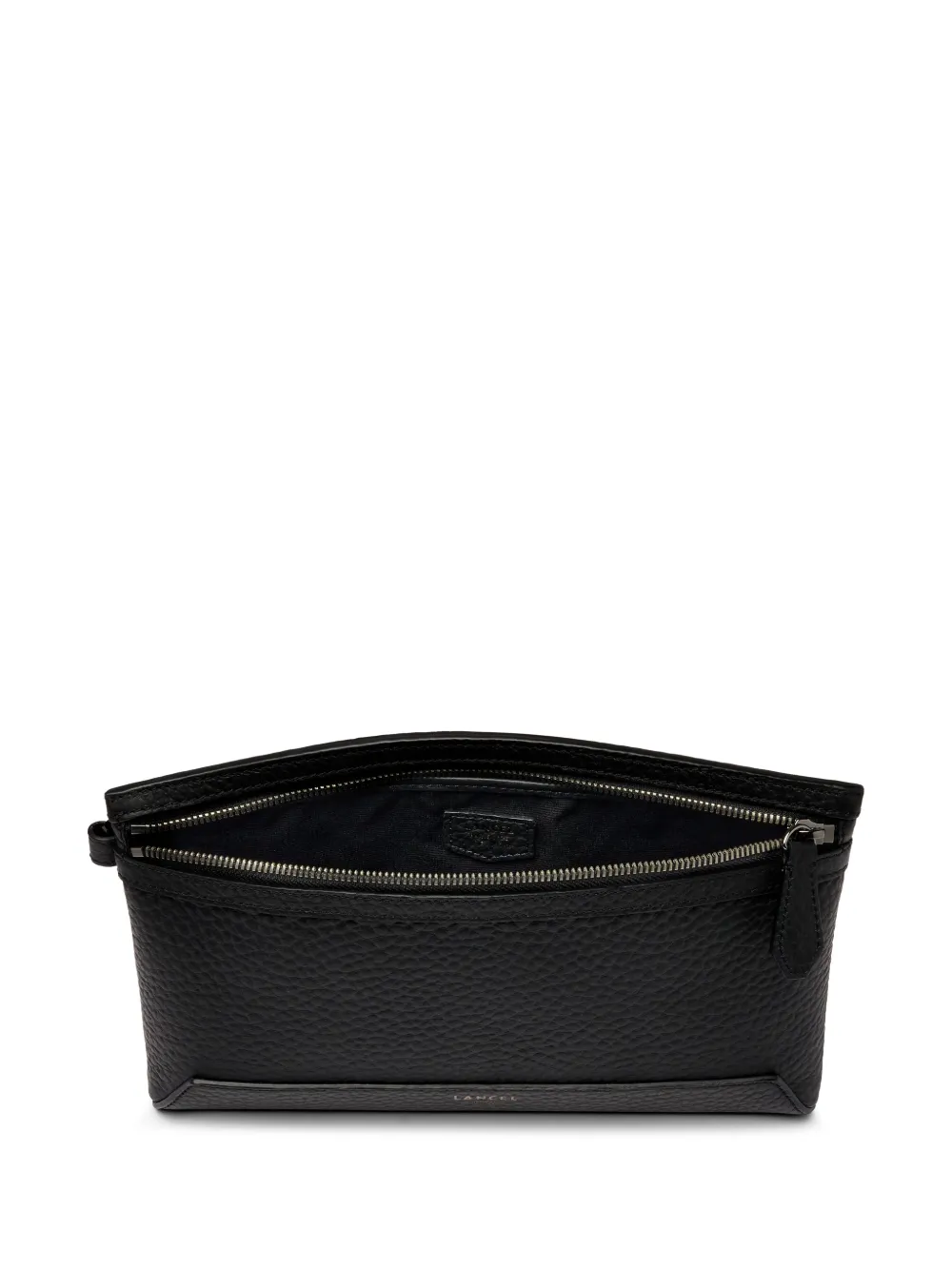  Lancel Milo Zip Grained Leather Clutch Bag - Black 