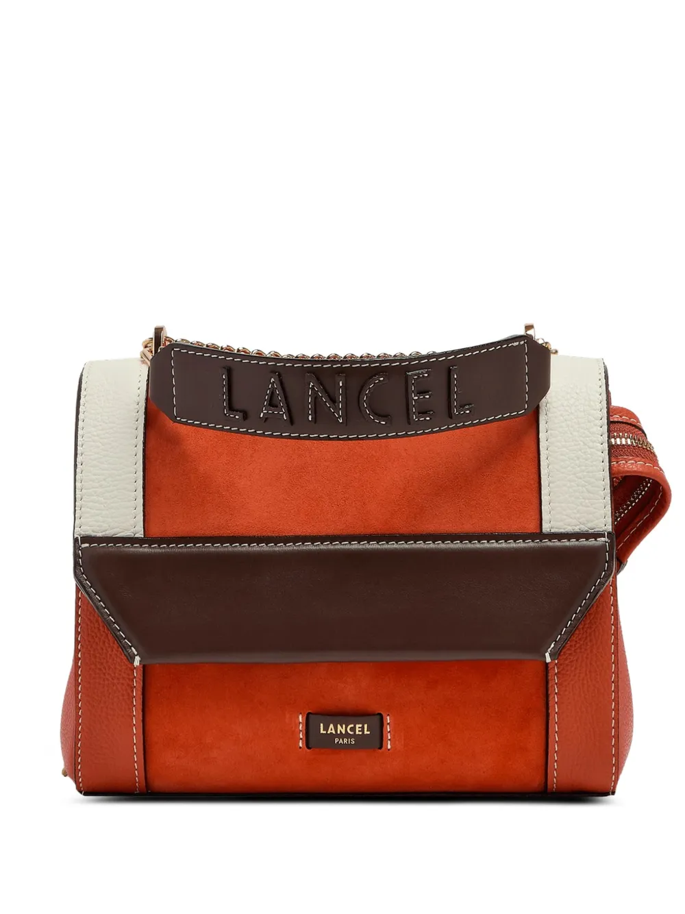 Lancel Ninon logo handle flap tote bag - Arancione