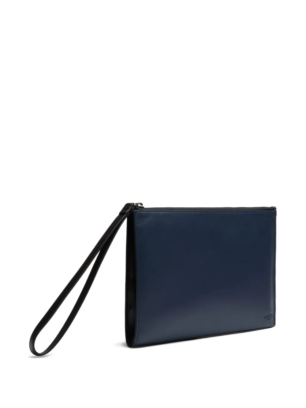 Lancel Leon clutch met polsband en rits Blauw