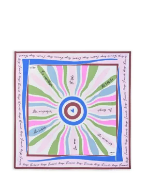 AMI Paris Place Des Victoires Printed Scarf | Red | FARFETCH