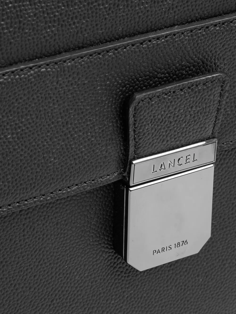 Lancel Charlie aktetas met textuur Zwart