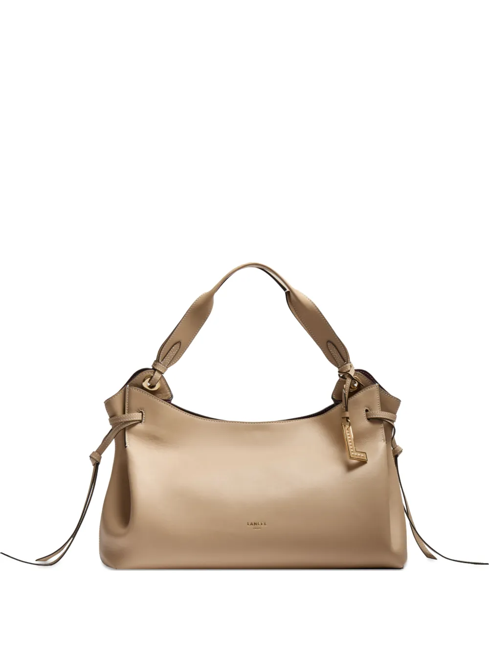 Lancel Swann leather tote bag - Neutrals