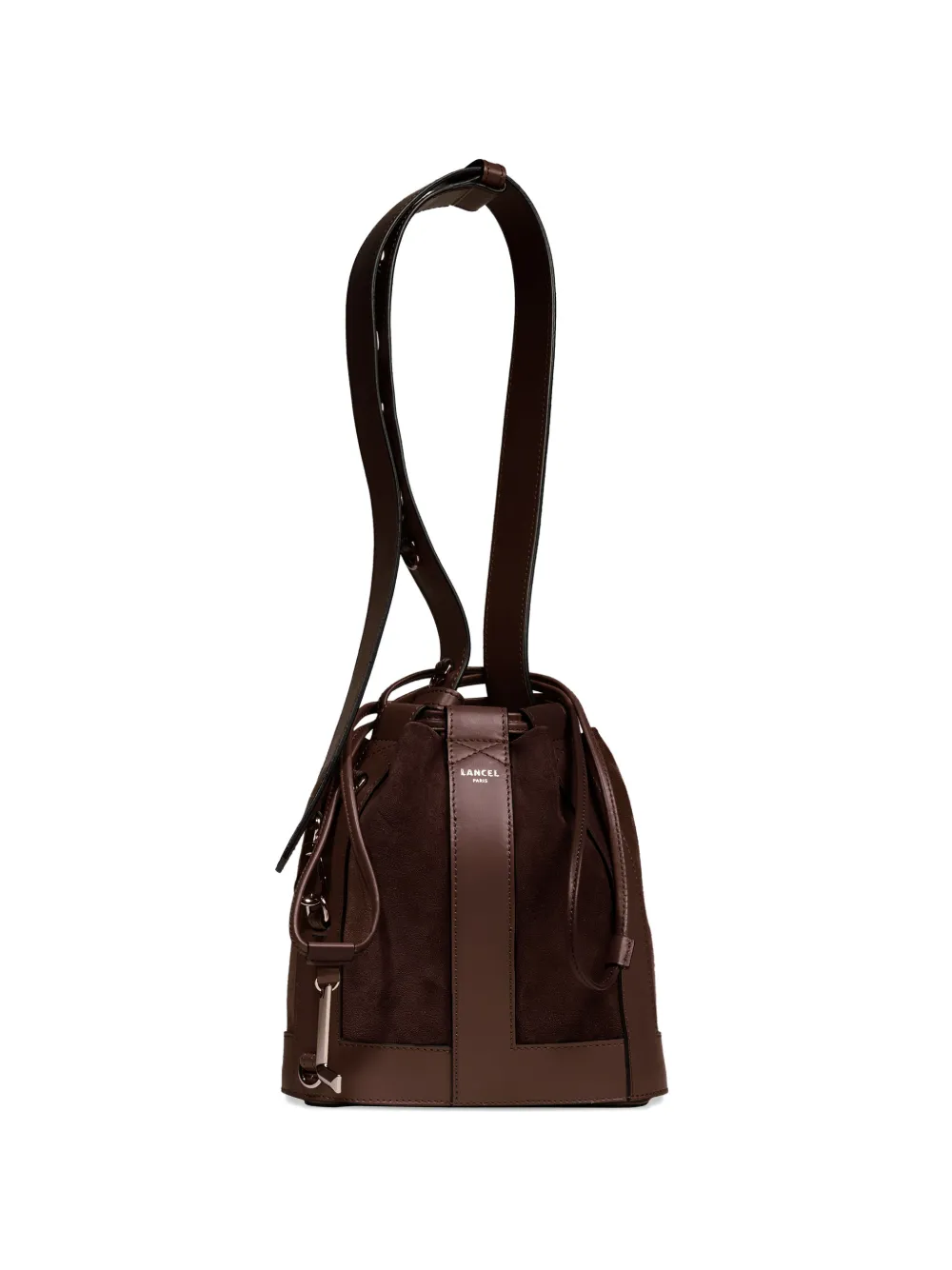Lancel Elles suede elles bucket bag - Marrone
