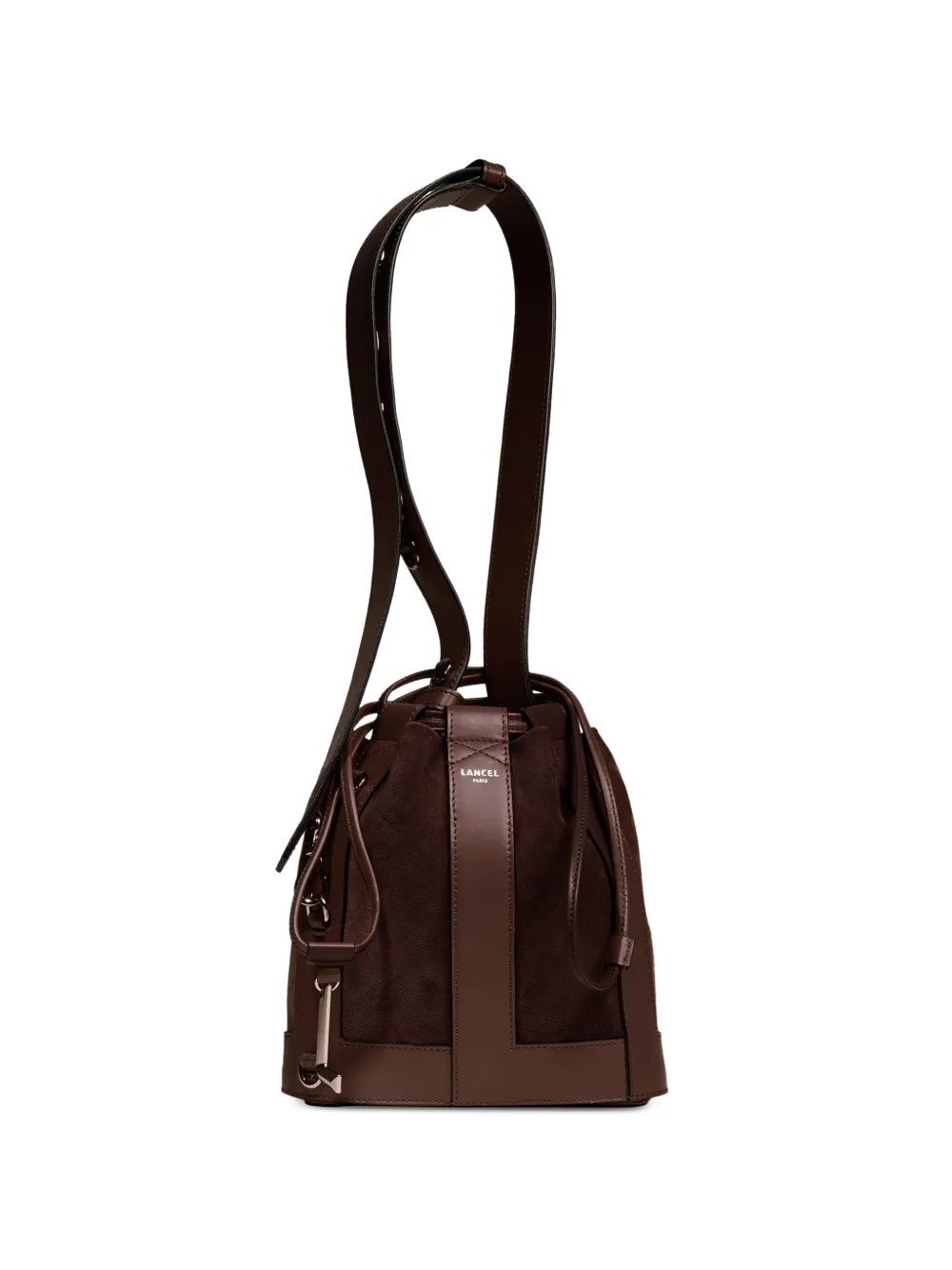 Lancel Elles suede elles bucket bag - Marrone