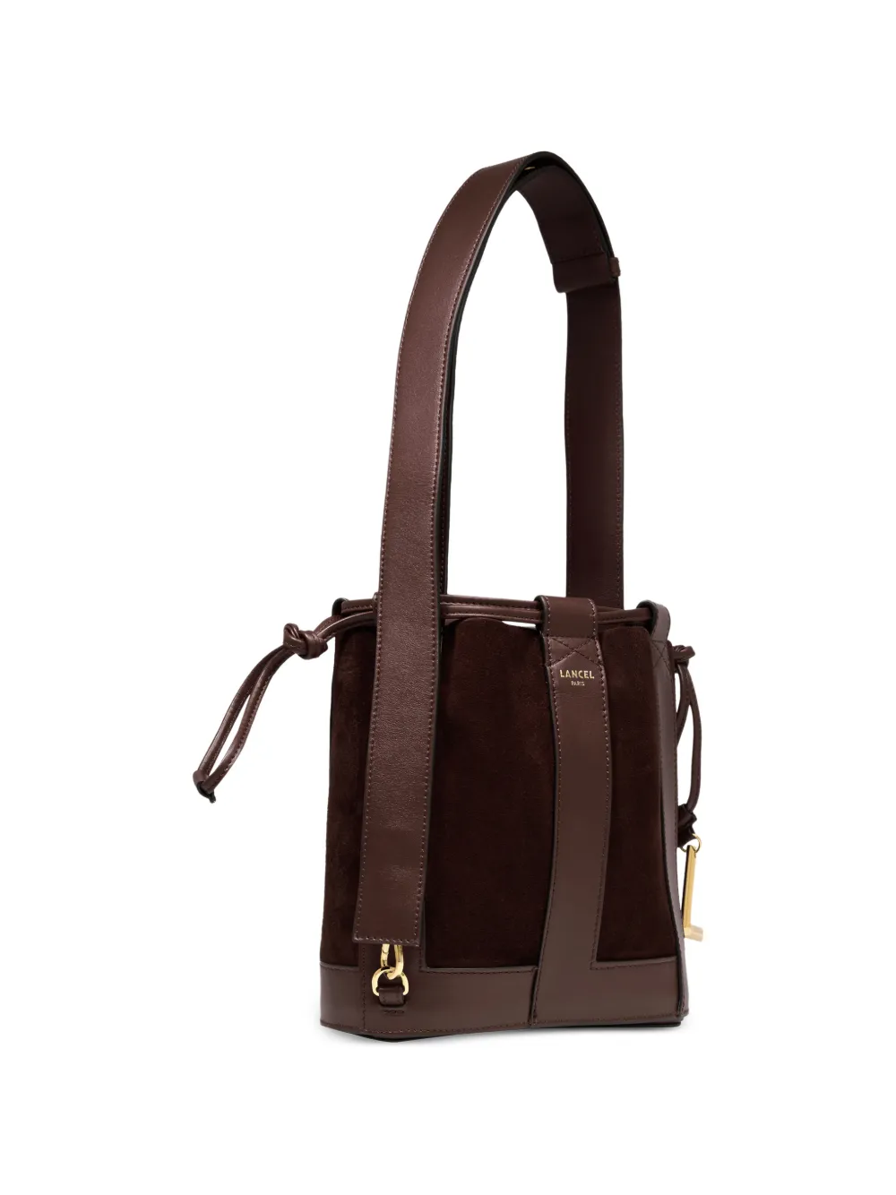 Lancel Elles suède bucket-tas Bruin