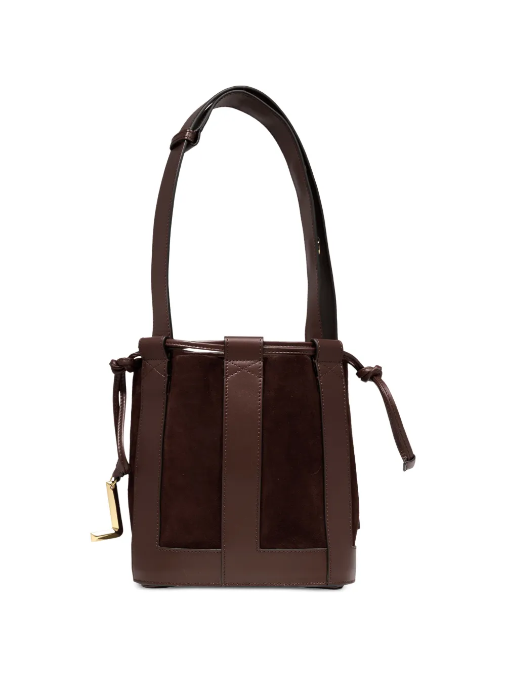 Lancel Elles suède bucket-tas Bruin