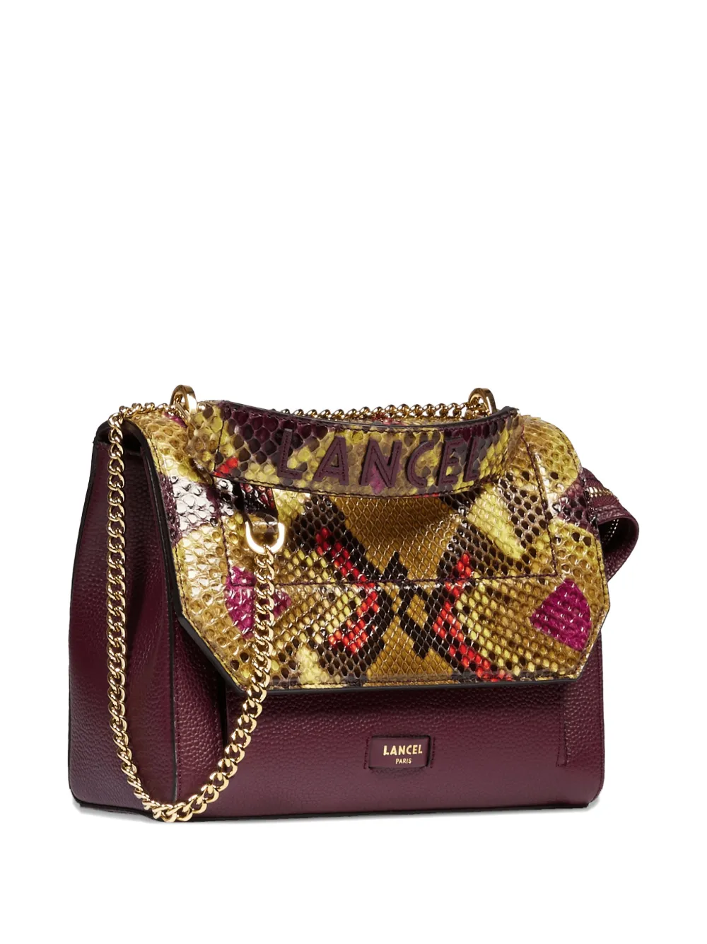 Lancel Ninon crossbodytas met python omslag Paars