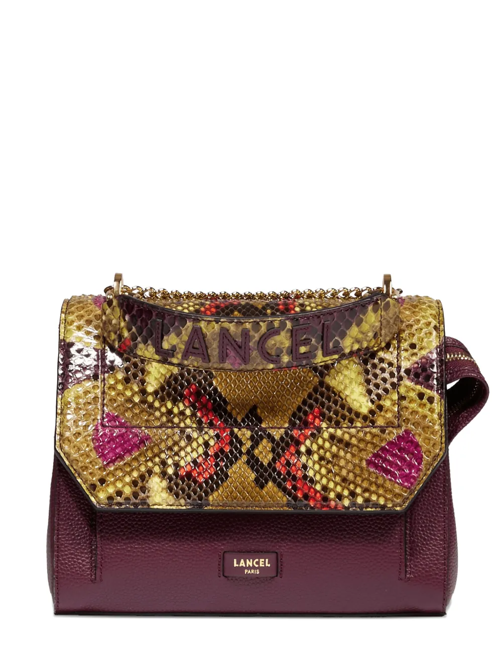 Lancel Ninon python flap cross body bag - Viola