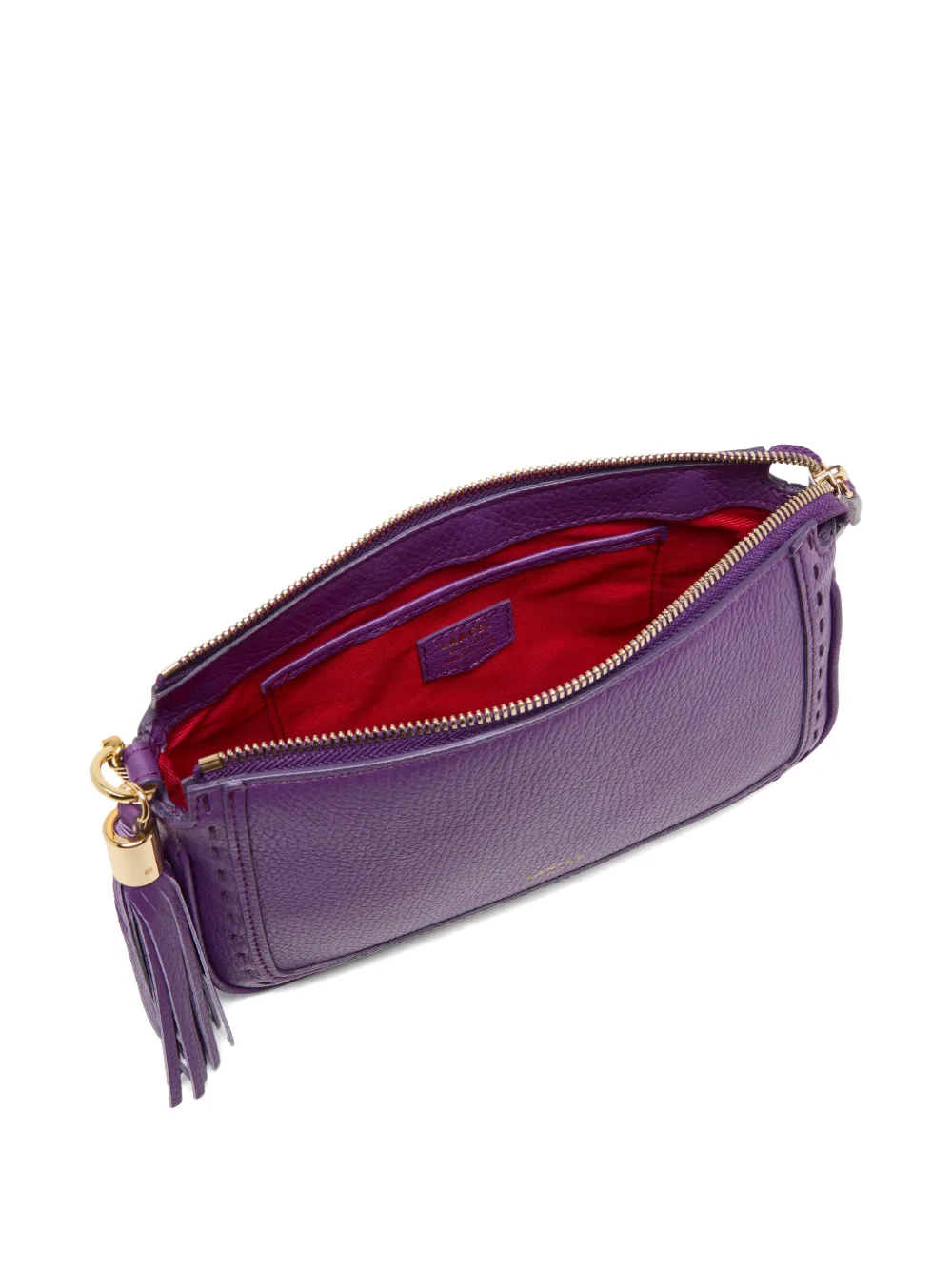  Lancel Premier Flirt Chain Clutch Bag - Purple 