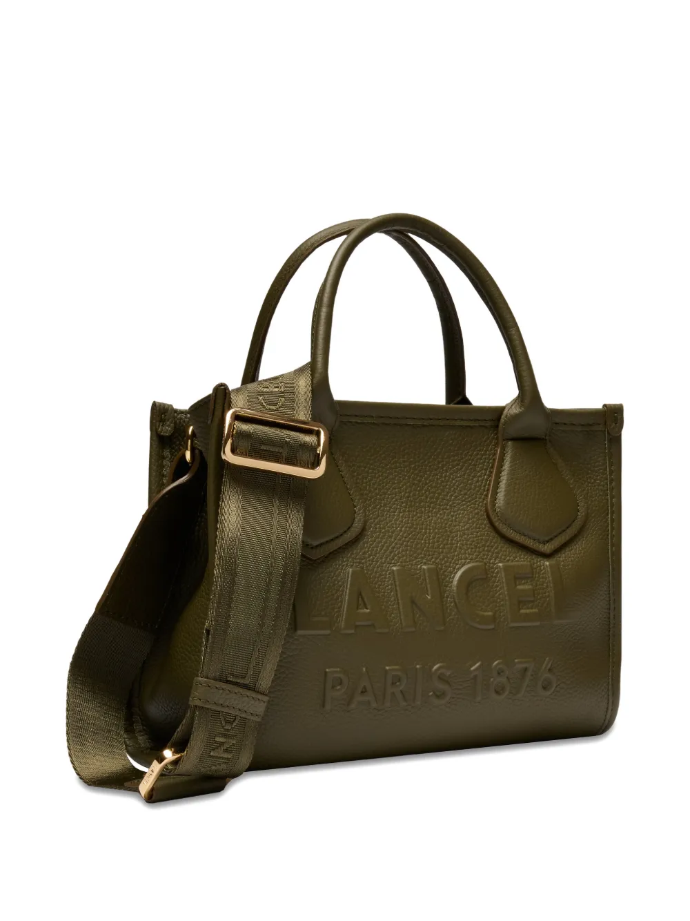 Lancel Jour leren shopper met rits Groen