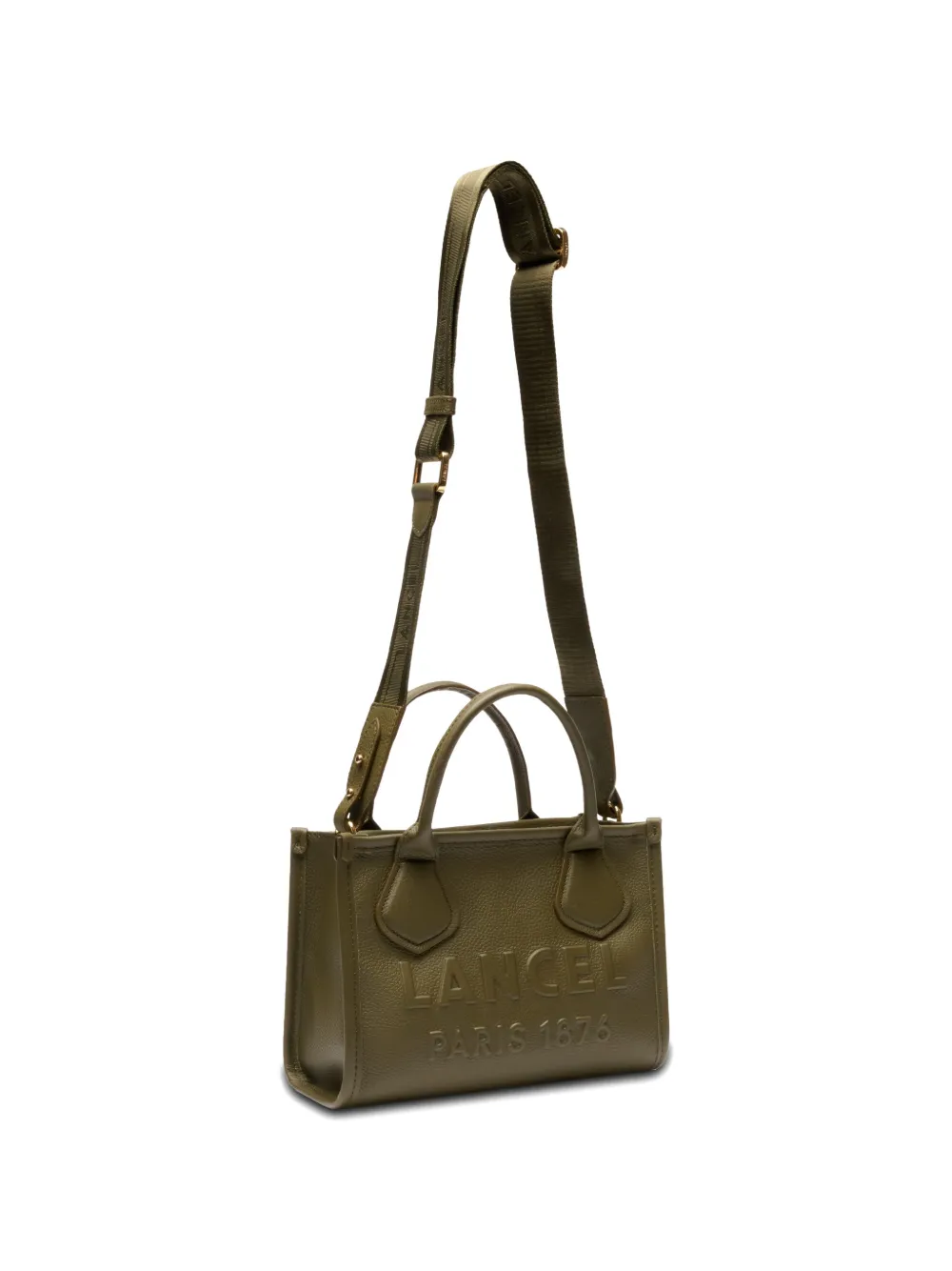 Lancel Jour leren shopper met rits Groen