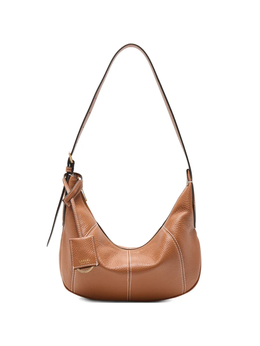 Lancel Victoire zip leather shoulder bag - Marrone