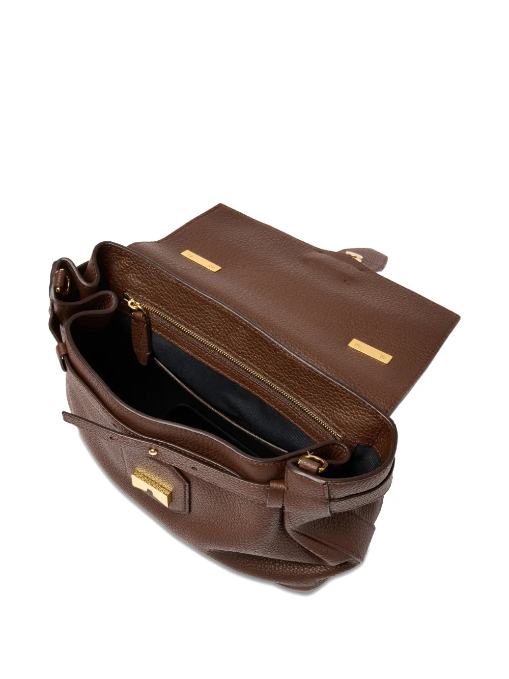 Lancel Charlie leren shopper Bruin