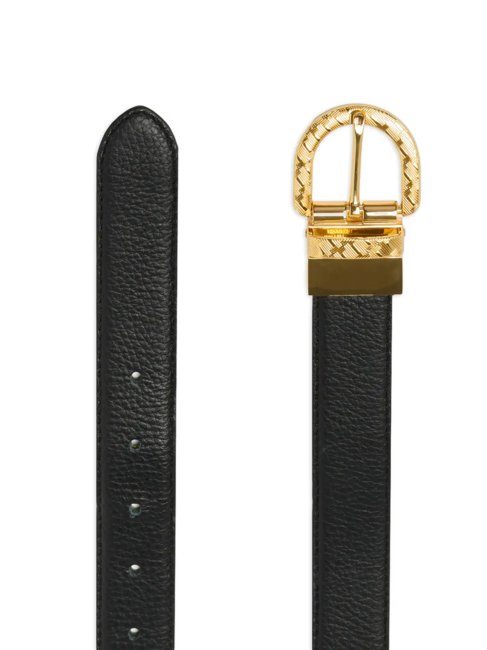  Lancel 30mm Reversible Adjustable Ardillon Belt - Black 