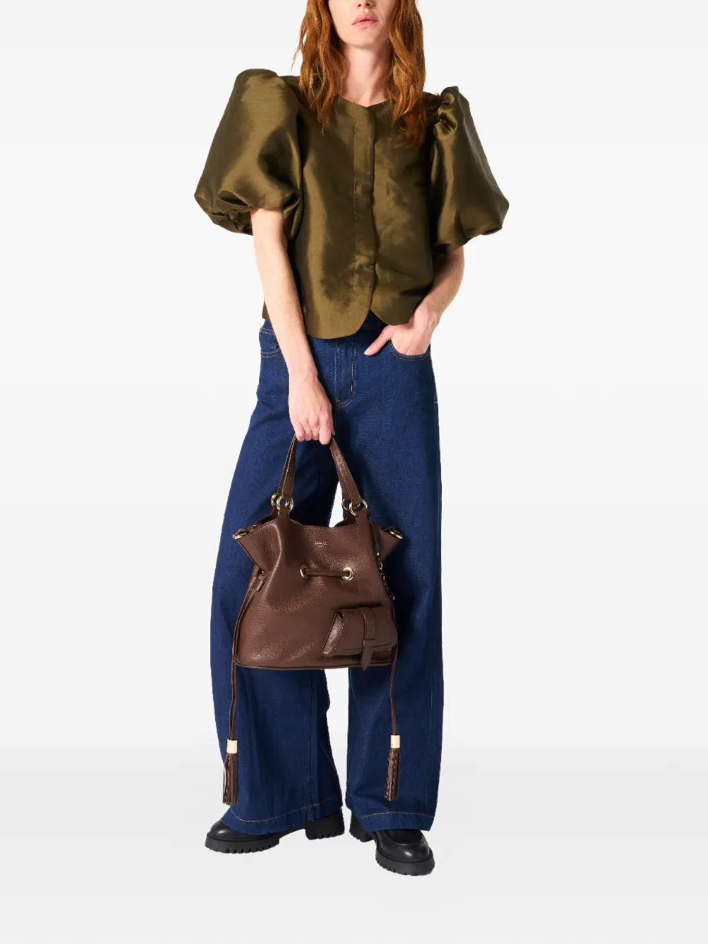 Lancel Premier Flirt leren bucket-tas Bruin
