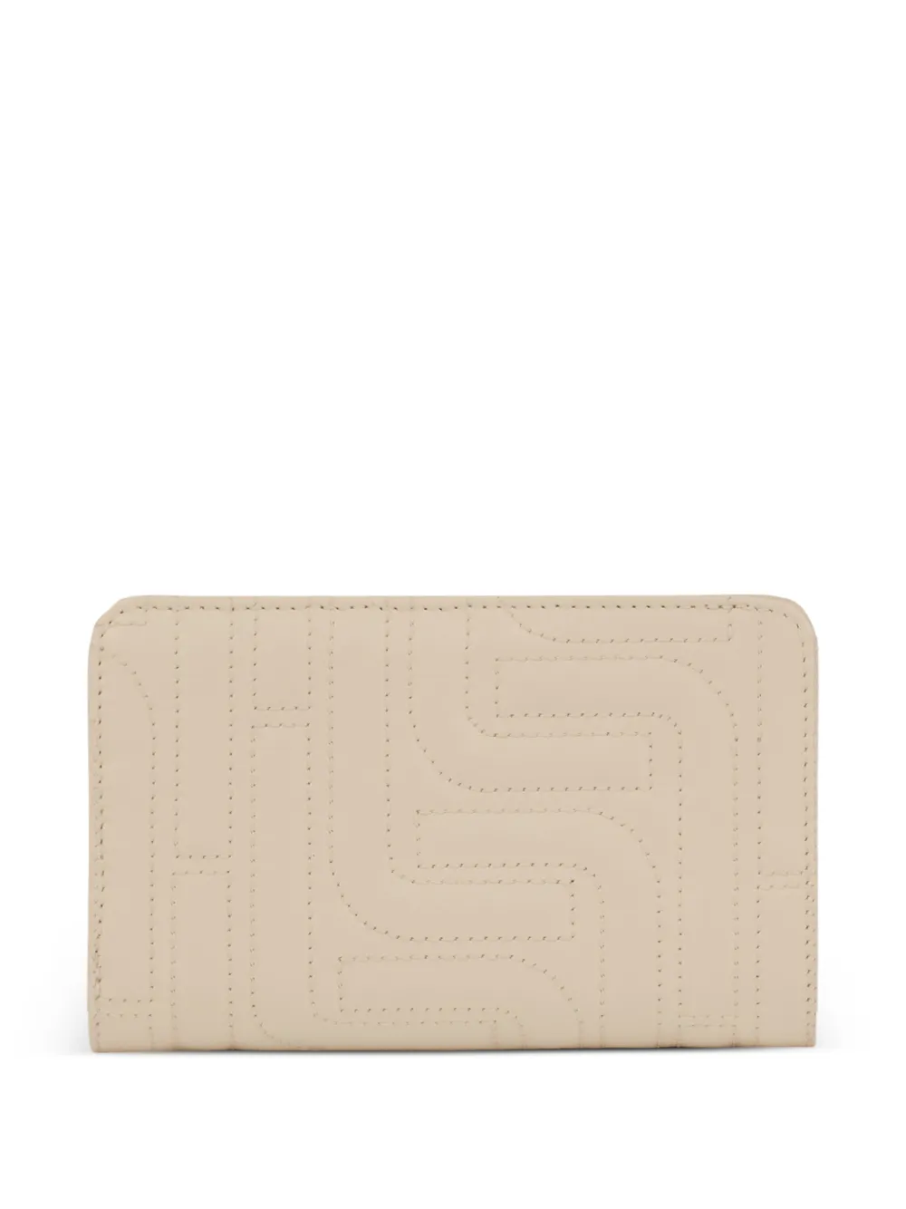  Lancel Zipped Quilted Compact Wallet - Neutrals 