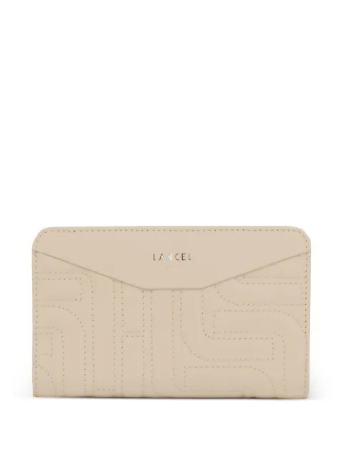 Lancel zipped quilted compact wallet