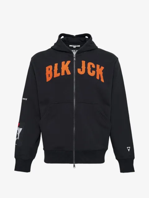 Blackjack hoodie con cierre y detalle del logo