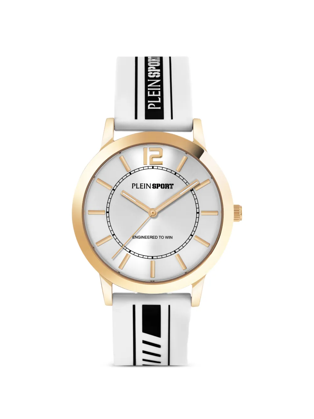 Plein Sport White Silicone 41mm Watch - Argento