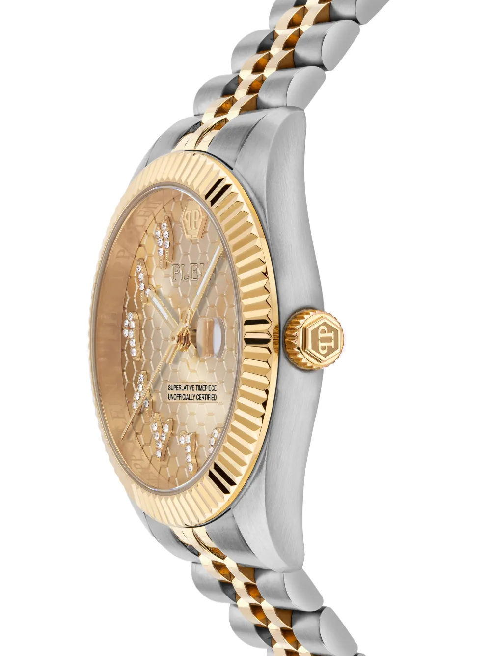  Philipp Plein Superlative Crystal-embellishment 34mm Watch - Gold 