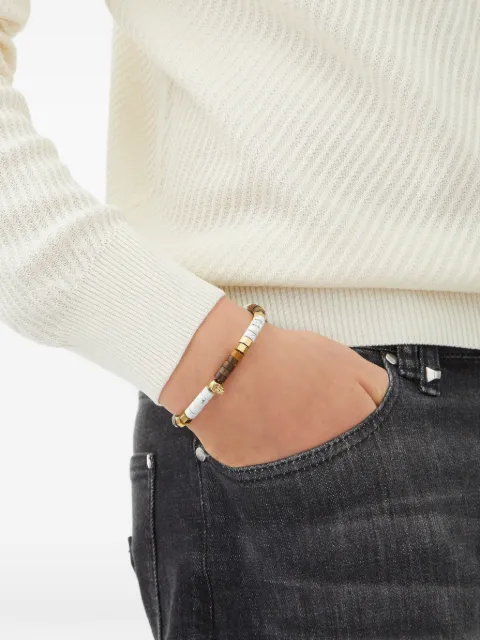 Philipp Plein beaded skull-charm bracelet