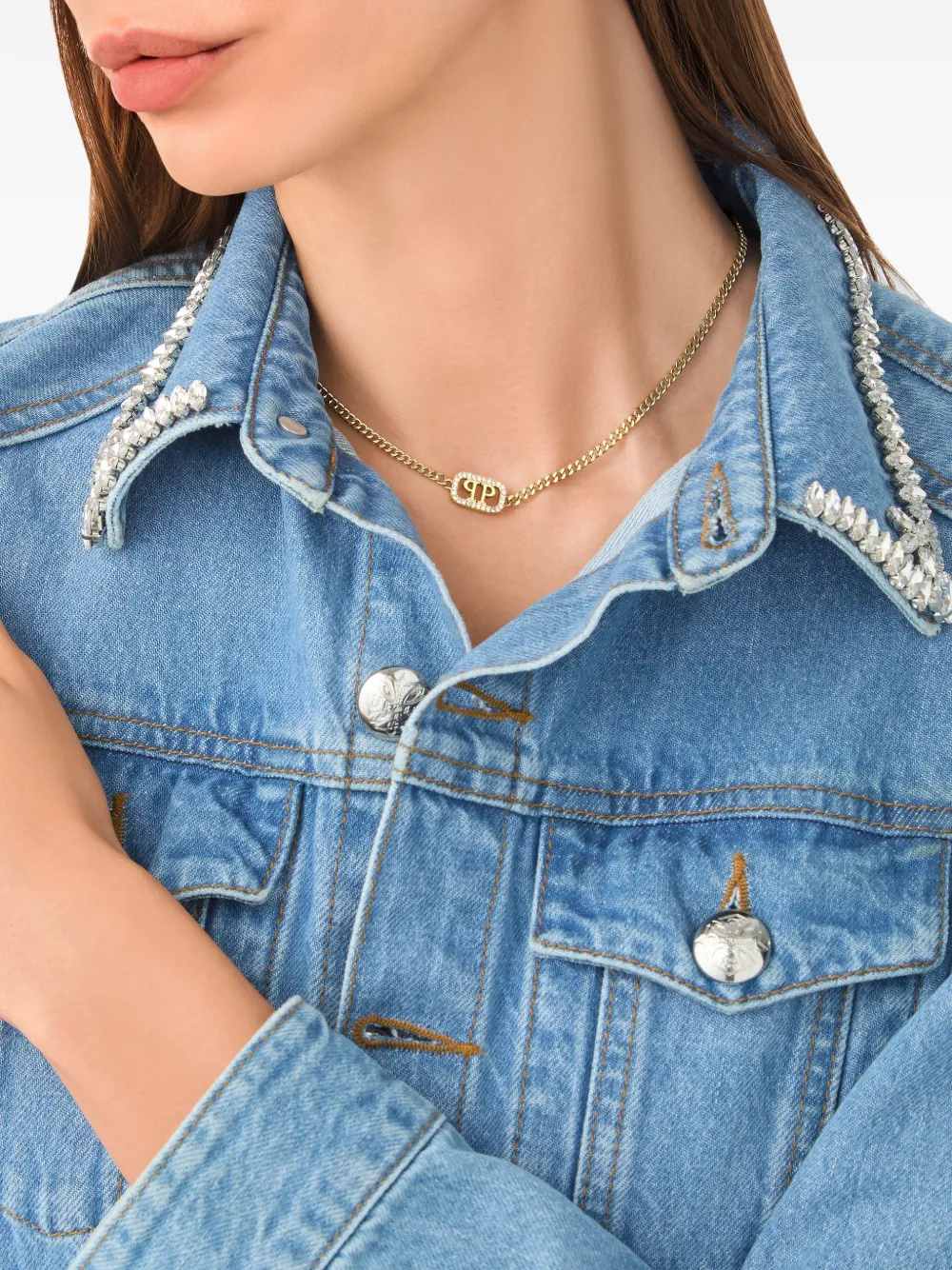  Philipp Plein Collana Con Cristalli - Oro 