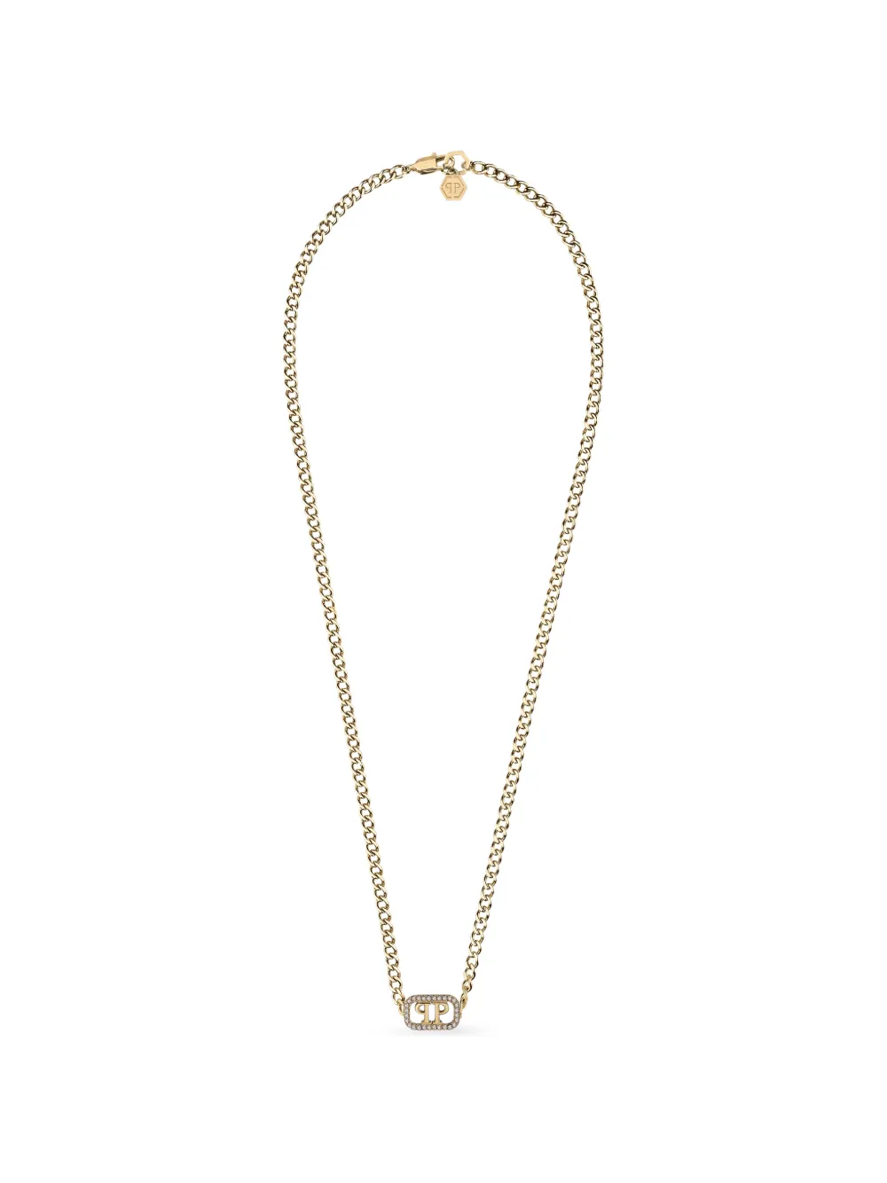 Philipp Plein crystal lettering necklace - Oro