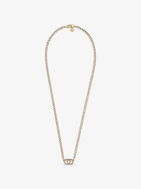 Philipp Plein Plein Lettering crystal-embellished necklace
