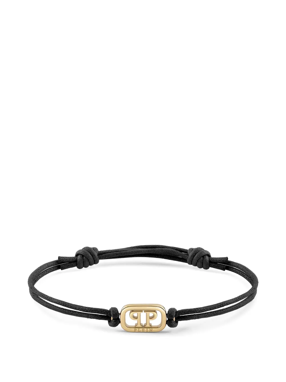 Philipp Plein Lettering Friendship knot-details bracelet - Oro