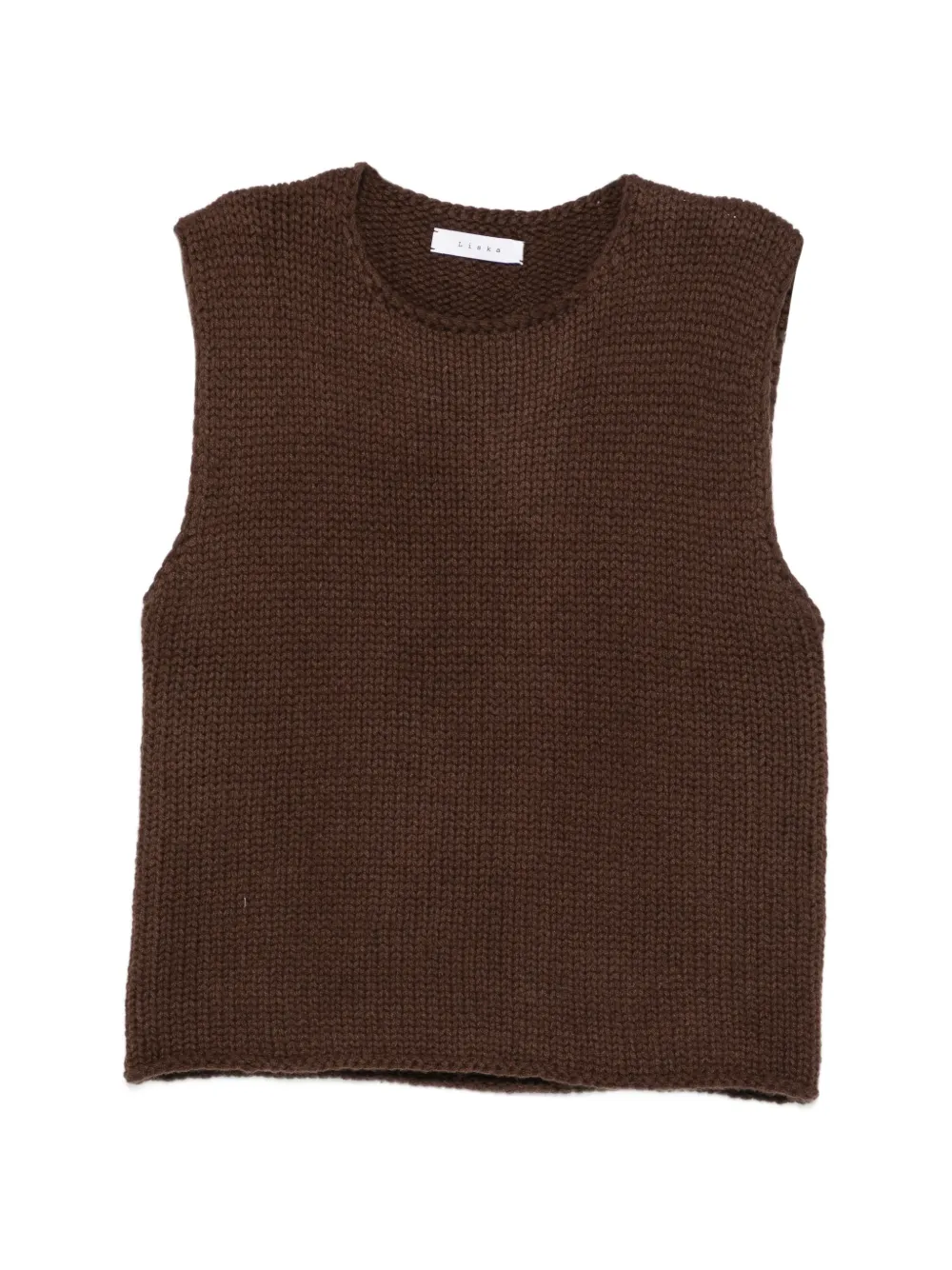 Liska Trägershirt mit Rundhalsausschnitt - Braun