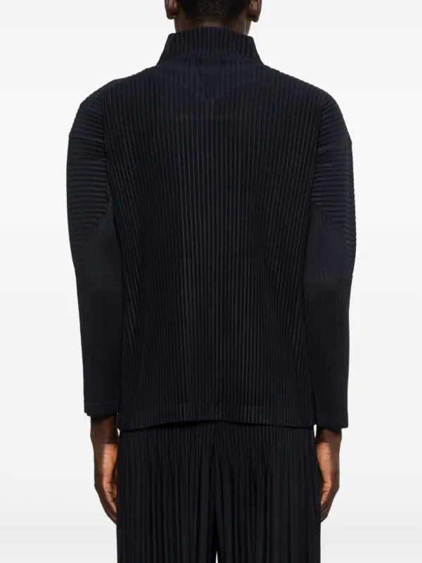 Homme Plissé Issey Miyake zip-up Sweatshirt | Blue | FARFETCH IN