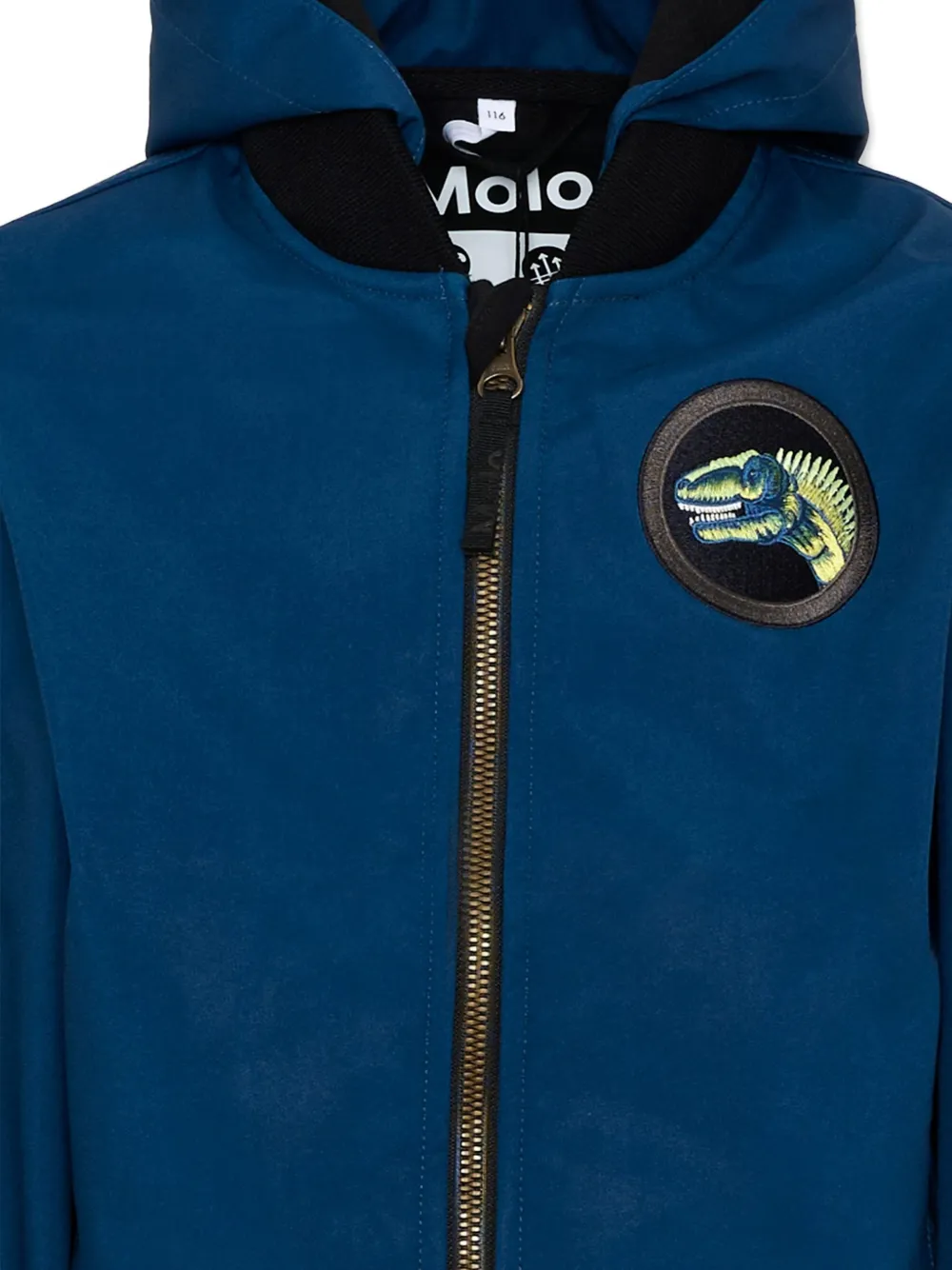 Molo Jack met capuchon en dinosaurusprint Blauw